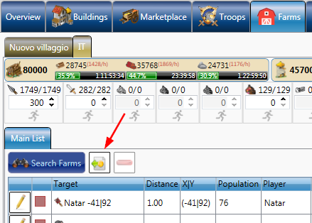 Import Gold Club Farms List Button