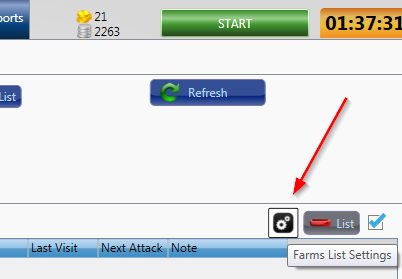 Farm List Settings Button