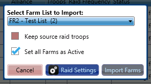 Gold Club Farms List Popup