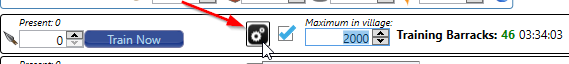 Training Advanced Settings button