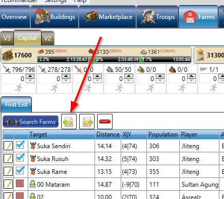 Import Gold Club Farms List Button